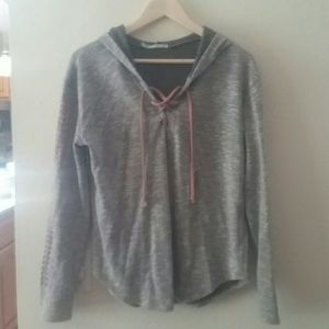 Maurice's gray hoodie sweatshirt